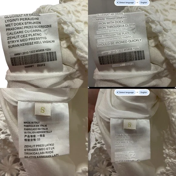 White Lace Mini Dress with Embroidered Heart Detail Crochet Boho Bride W… - Picture 12 of 15